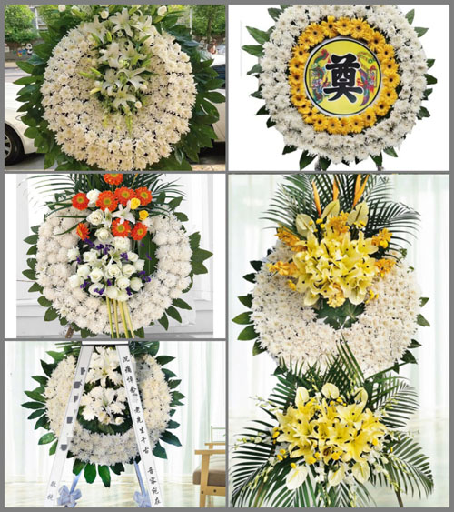 湖南邵阳洞口县竹市镇顶上村花圈速递